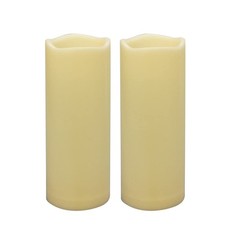 2 PCS 8" Waterproof LED Flameless Timer Candles, 1000 Hours Long Battery Life...
