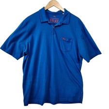 Tommy Bahama Mens 100 Supima Cotton Polo Shirt Size L Blue Coral Marlin Logo