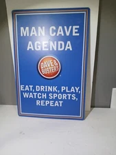 Dave & Busters Man Cave  sign, Metal-18“ x 12“