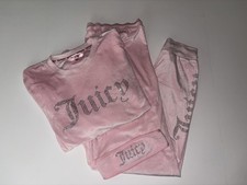 Juicy Couture Pajamas Pink Top, Pants, Shorts,  Headband 4 Piece Gift Set Sz L