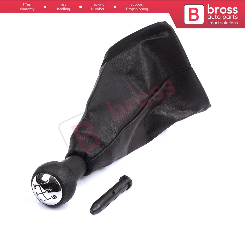 Juego de polaina de arranque negro perilla palanca de cambios Bross BSP810 7588.VQ para Peugeot 307 Foto 4 de 4