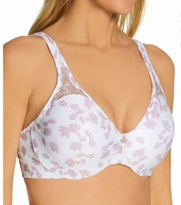 Women's Bali 3385 Minimizer Underwire Bra (Floral, Soft Taupe, OR White)