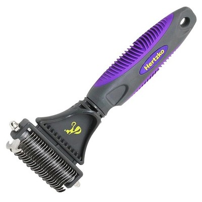 Cat & Dog Dematting Comb - Double Sided, Removes Tangles & Loose Fur, Safe Gr...
