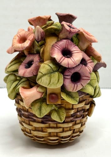 HARMONY KINGDOM LONGABERGER Exclusive Morning Glory Basket Figurine in Box - Picture 7 of 9