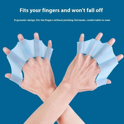Silicone Swimming Fins Flipper Men Women Child Swim Pool Sport Webbed Gloves-me - Picture 12 of 21