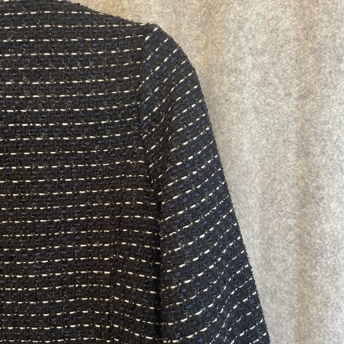 Dolan Jacket Womens Small Black Blue Blazer Ruffle Open Anthropologie Preppy - Picture 15 of 16