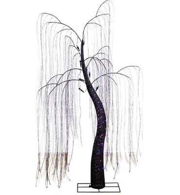 Halloween Home Accents Holiday 7 Foot Color Changing LED Willow Tree