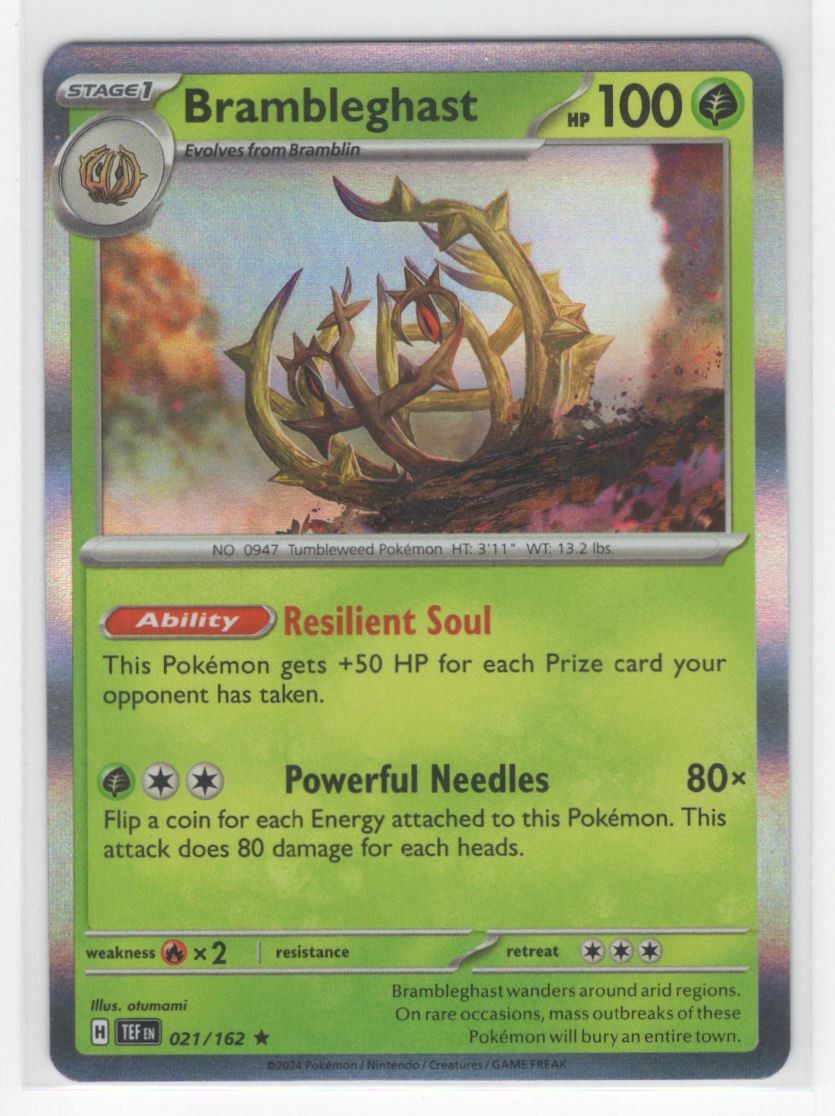 2024 Temporal Forces Holo Rare Brambleghast #21