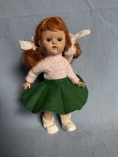 Vintage 50’s Vogue Ginny Doll Painted Lash Walker Tagged Clothes Redhead