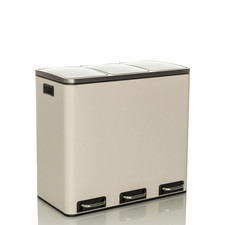 hjh OFFICE Abfallsammler Mülltrennsystem CLEAN IX 54L 3x18L Treteimer Müll be610