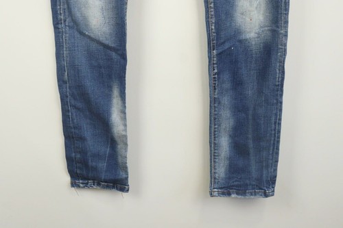 DSQUARED 2 Blue Wash Denim Regular Skinny Distressed Jeans Size 50 - Picture 3 of 20