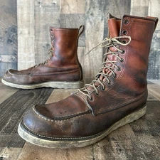 Red Wing Irish Setter Vintage Moc Toe Work Boots Mens 15 D