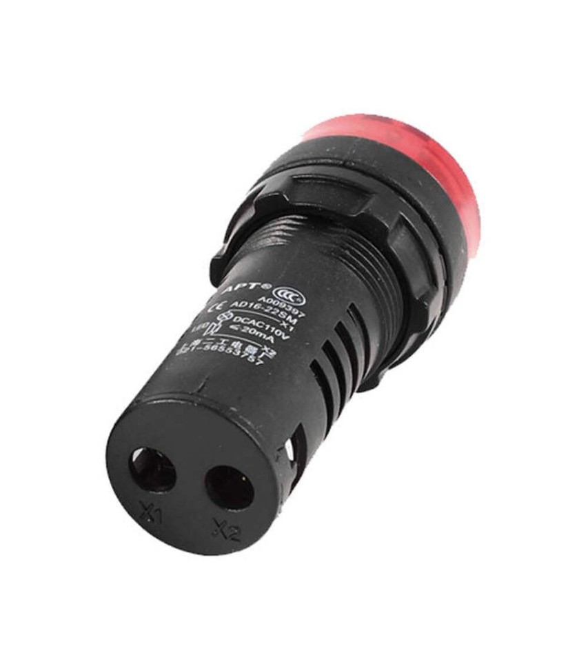 2 Pack AC/DC 12V Red LED Flash Indicator Light with Buzzer LB-12V