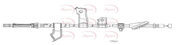 Handbrake Cable fits HONDA CIVIC Mk7 1.6 Rear Right 01 to 05 Hand Brake Parking - Image 2 of 4