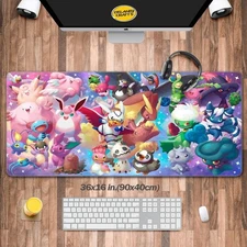 Pokemon Mouse Pad,Wingull wigglytuff Gaming Desk Mat Mouse Pad