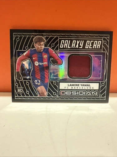 2023-24 Panini Obsidian Lamine Yamal Rookie RC Galaxy Gear/199 Memorabilia Shirt