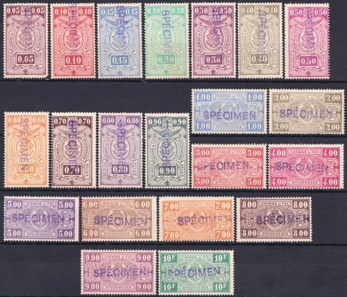 Belgium, 1923, COB TR135/62 SPÉCIMEN: €600, National coat of arms, MNG