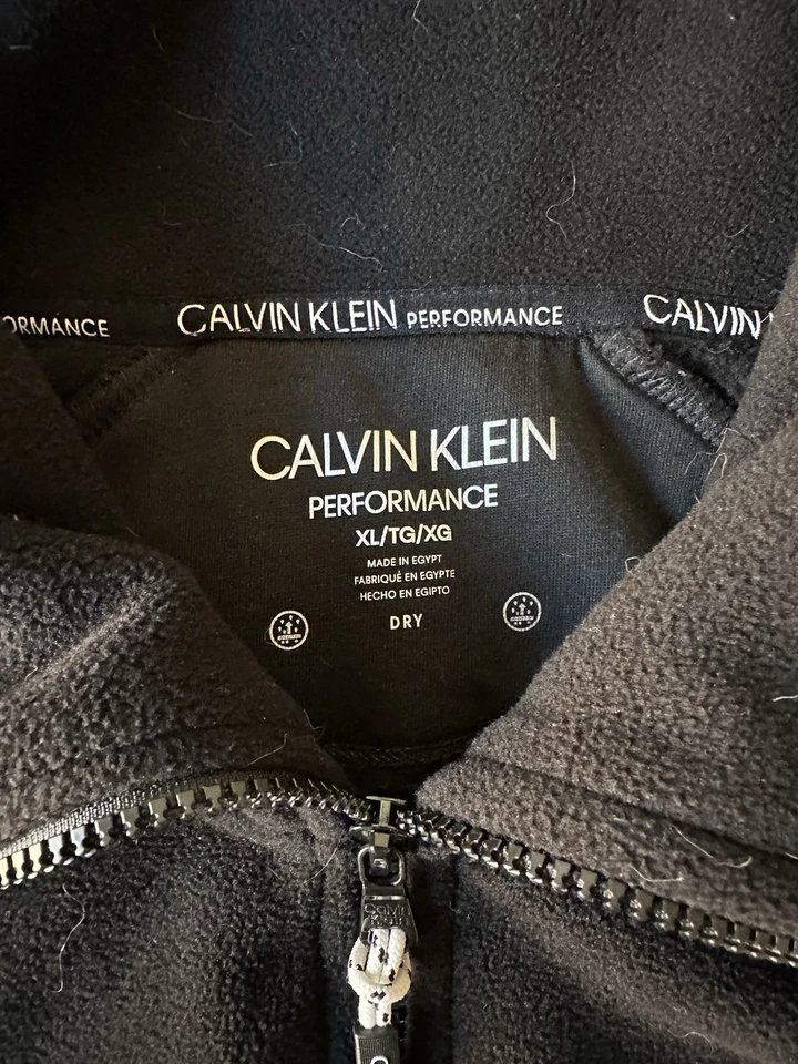 Sudadera para mujer Calvin Klein Performance polar con cremallera XL negra Foto 3 de 4