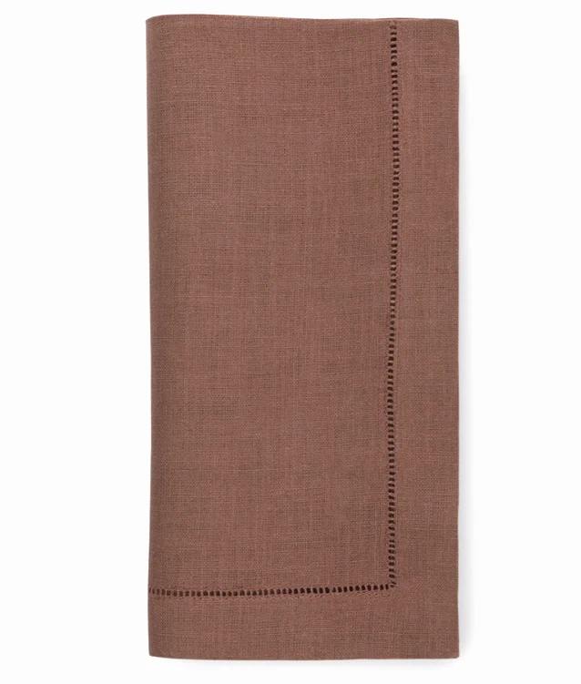 Sferra Festival NUTMEG Linen 2 Dinner Napkins/2 Placemats (4 PC) Hemstitched New - Image 4 of 4