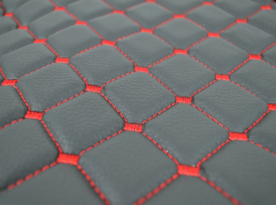 3 Teile Schwarz Fußmatten Eco Leder Bezüge für DAF XF 106 Automatik Getriebe LHD - Bild 2 von 2