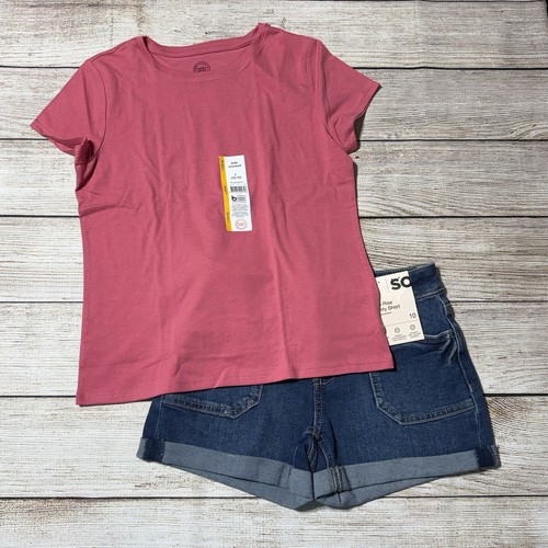 Girls Size 10 Lot Of Clothes For Spring And Summer. NWT! 4 S/S Shirts, Shorts - Picture 2 of 16