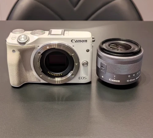 Canon Mirrorless SLR Camera EOS M3 Lens Kit White EF-M15-45mm