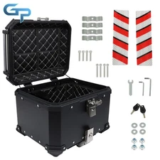 45L Black Motorcycle Luggage Waterproof Tail Box Scooter Trunk Storage Top Case