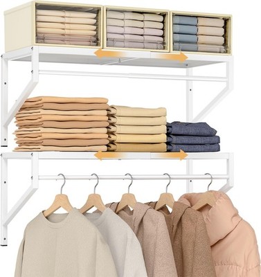 Expandable Closet Shees Wall Mounted, 2 Pa Closet Sheing
