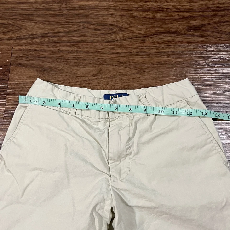 Polo Ralph Lauren Shorts Relaxed Fit Khaki Chino Flat Front Cotton Logo Boys 12 - Image 2 of 4