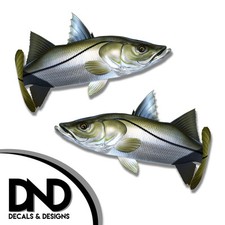Snook - Fish Decal Fishing Hunting Tackle Box Bumper Sticker "3in SET" F-0680 D 