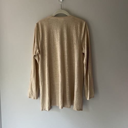 J. Jill Love Leinen Damen Strickjacke Pullover Gr. S Langarm Beige Knopfleiste - Bild 4 von 5