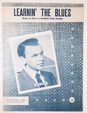 Frank Sinatra Learnin The Blues Piano Guitar Sheet Music 1955 Barton Music