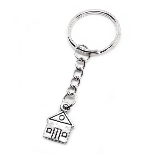 Portachiavi Coppia Per Regalo Di Nuova Casa – 'New Home New Adventures' In Acciaio Inox, 2 Pezzi