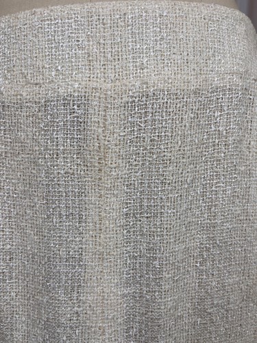 CHANEL 99P Spring 1999 Ivory Tweed Trumpet Midi Skirt Size 42 Excellent - Picture 6 of 13