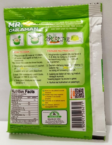 Mr. Hat Gulaman Flavored Jelly Powder Buko Pandan (4 Sachets x 25g) - Picture 2 of 2