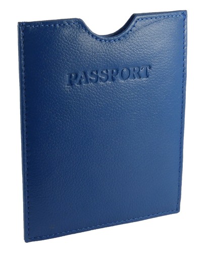 Travel Passport Holder Sleeve Protector Cover Wallet Real Leather - Picture 9 of 9