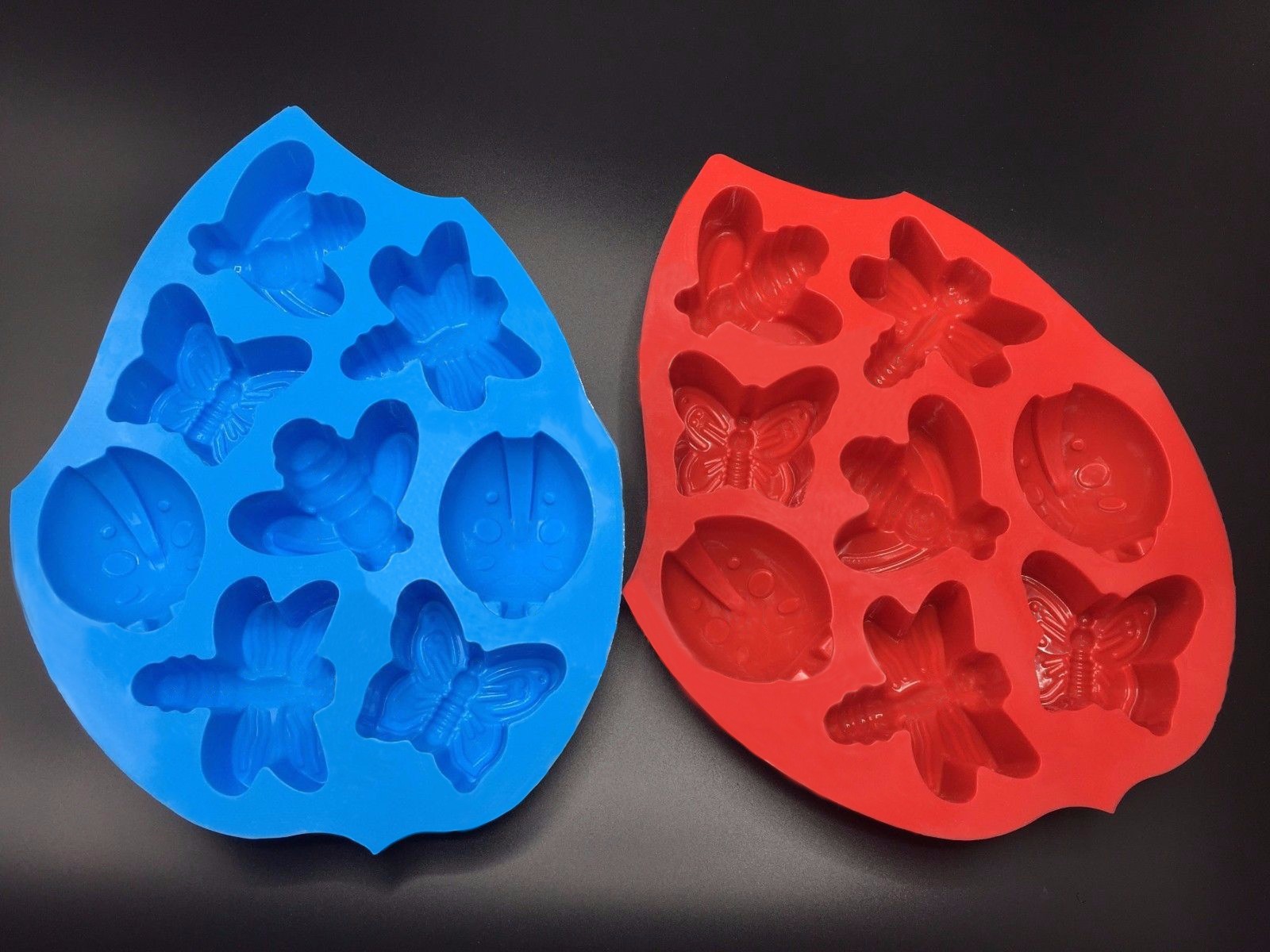 [2 PACK] 8 Cavity Butterfly Silicone Soap Mold for DIY Handmade Soap
