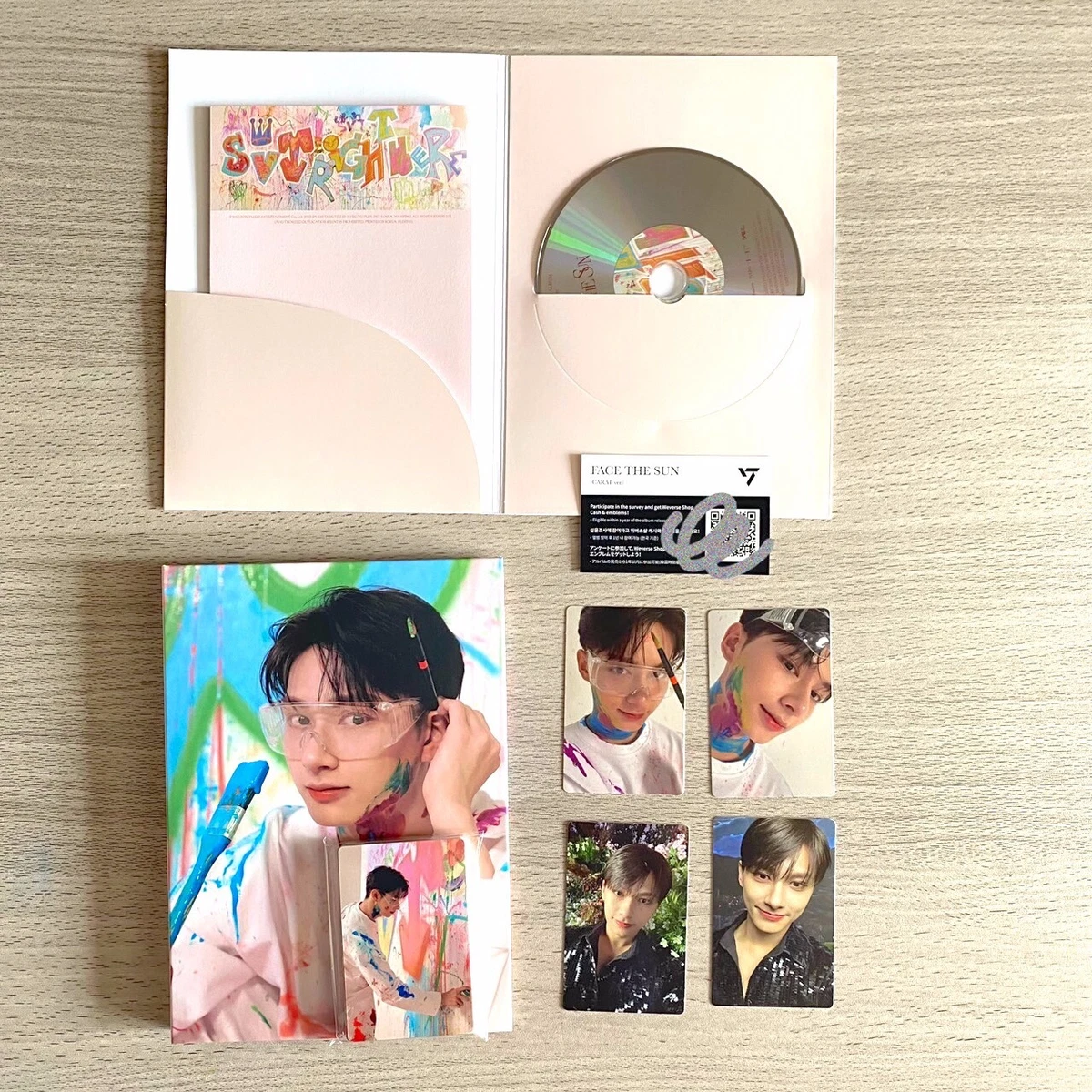 SEVENTEEN 4th album face the sun carat ver. jun complete set