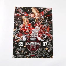 Georgia Bulldogs 2022 Team Signed Poster Stetson Bennett Ladd Brock National Cha