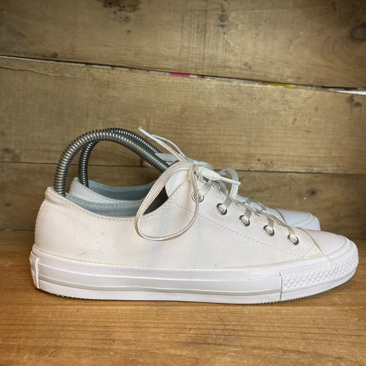 Converse CTAS Gemma Low Ox Womens Size 7 Shoes Shiny Pearl White