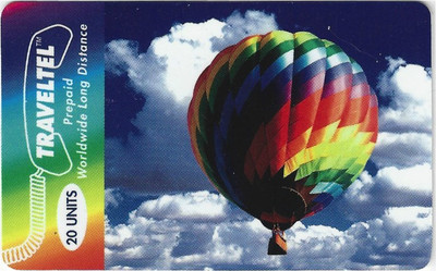 TK 95b Telefonkarte/Phonecard Traveltel 20u Beautiful Hot Air Balloon In Flight
