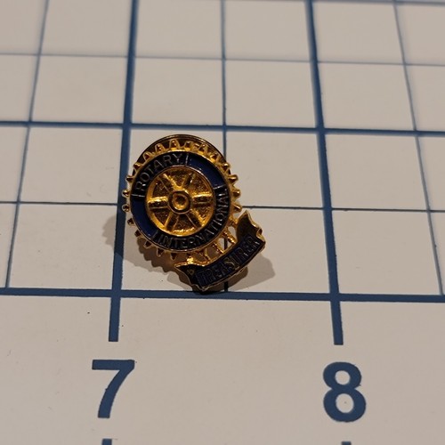 Vintage Rotary International Treasurer Ballou Reg'D Lapel Tie Pin Gold Tone - Picture 3 of 7
