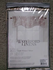 Waterford Linens Double Scalloped Valance 54 x 18 Inches