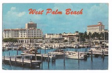 West Palm Beach Florida FL Postcard Marina