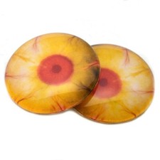 Pair Slimy Ghoul Bloodshot Glass Eyes Jewelry Taxidermy Flatback Cabochons