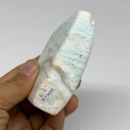 172.9g, 3.3"x2"x1.1", Natural Polished Freeform Caribbean Calcite, B33691 - Picture 4 of 14