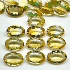 VVS 10 Pcs Natural Citrine 12x8mm Oval Cut Top Quality Loose Untreated Gemstones