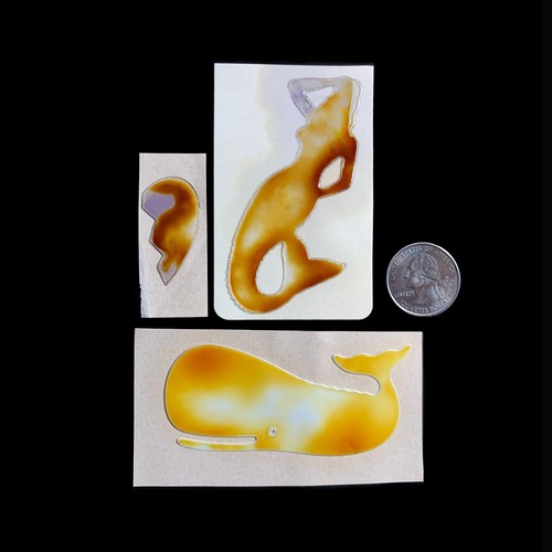 Vintage WHALE HEART MERMAID OILIE MYSTIK LOT sticker decaL. READ BELOW - Picture 2 of 5