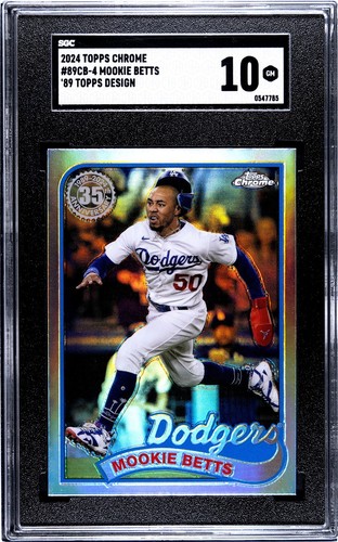 2024 Topps Chrome MOOKIE BETTS SGC 10 GEM MINT 1989 Topps Design LA Dodgers
