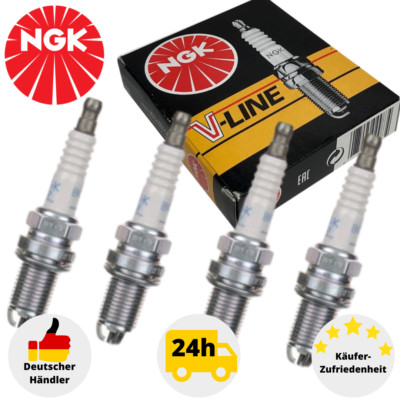 4x NGK Zündkerze Zündkerzen BKUR6ET-10 für VW Bora Golf 4 V-Line Audi Seat Skoda